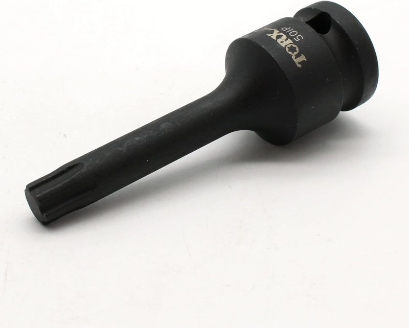 T-MAX IP50 3 Inch Long Black Impact Torx Plus 6 Point Socket Bit 1/2 Inch Square Drive Auto Repair Tool - Image 3